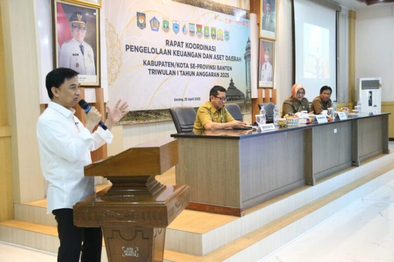 kegiatan Rapat Koordinasi Pengelolaan Keuangan dan Aset Kabupaten/Kota se-Provinsi Banten pada Triwulan I Tahun Anggaran 2025