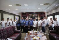Gubernur Lampung Rahmat Mirzani Djausal menerima kunjungan Koperasi Tenaga Kerja Bongkar Muat dan Asosiasi Perusahan Bongkar Muat Indonesia Provinsi Lampung