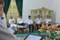 Rapat Koordinasi (Rakor) strategis bersama para kepala daerah di Bale Sri Baduga, Kabupaten Purwakarta