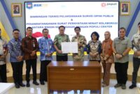 penandatanganan Surat Pernyataan Minat Kolaborasi dan pelaksanaan Bimbingan Teknis (Bimtek) Pelaksanaan Survei Opini Publik