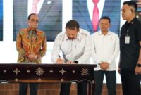 Jaksa Agung ST Burhanuddin menandatangani Naskah Daftar Inventarisasi Masalah (DIM) Rancangan Undang-Undang tentang Hukum Acara Pidana (RUU KUHAP).