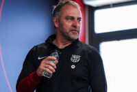 SANT JOAN DESPI, SPAIN - APRIL 29: Hansi Flick, head coach of FC Barcelona attends his press conference during the training day of FC Barcelona ahead the UEFA Champions League, football match against FC Internazionale Milano at Ciudad Esportiva Joan Gamper on April 29, 2025 in Sant Joan Despi, Barcelona, Spain. (Photo By Javier Borrego/Europa Press via Getty Images)