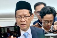 Menteri Keuangan Purbaya Yudhi Sadewa memberikan keterangan kepada wartawan usai dirinya dilantik di Istana Negara. (Antara)