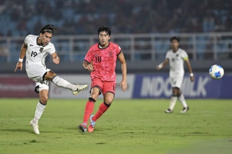 Timnas Indonesia tertinggal satu gol dari Korsel. (Antara)
