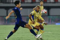 Persita Tangerang menundukkan Persib Bandung 2-1 pada lanjutan Super League 2025 di Stadion I Wayan Dipta, Gianyar, Bali, Sabtu (27/9/2025) malam. (Jennus)