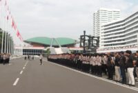 Ilustrasi - Ribuan personel gabungan menggelar apel pasukan dalam rangka pengamanan aksi unjuk rasa di depan Gedung DPR/MPR Jakarta, Kamis (21/8/2025). (Humas Polres Metro)