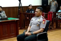 Kompol Kosmas K Gae dalam sidang Komisi Kode Etik Polri (KKEP) di Gedung TNCC Mabes Polri, Jakarta, Rabu (3/9/2025). (Jennus