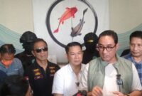 Kepala BNN, Komisaris Jenderal Polisi Suyudi Ario Seto memberi keterangan kepada wartawan dalam konferensi pers, Sabtu (18/10/2025). (Jennus)