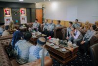 Wagub Lampung dr. Jihan Nurlela menerima kunjungan kerja Forum Kerukunan Umat Beragama (FKUB) Provinsi Lampung, di Ruang Kerja Wagub, Bandarlampung, Senin (13/10/2025).