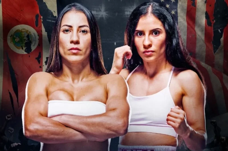 Poster tarung juara dunia kelas minimum (47,6 kg) WBC, Yokasta Valle, melawan penantangnya, Yadira Bustillos (WBC)