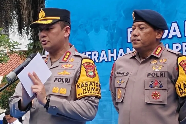 Kabid Humas Polda Metro Jaya Kombes Pol Budi Hermanto menyampaikan keterangan. (Antara)