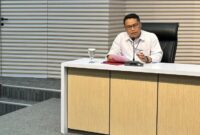 Pelaksana Tugas Deputi Penindakan dan Eksekusi KPK Asep Guntur Rahayu memberi keterangan di Gedung Merah Putih KPK, Jakarta. (Jennus)