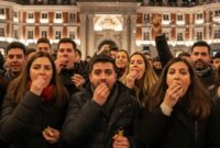 Ilustrasi - Tradisi makan 12 biji anggur menyambut tahun baru di Spanyol. (Dibuat dengan AI)