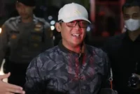 Bupati Lampung Tengah, Ardito Wijaya, menjalani pemeriksaan di Gedung Merah Putih KPK, Rabu malam. (Jennus)