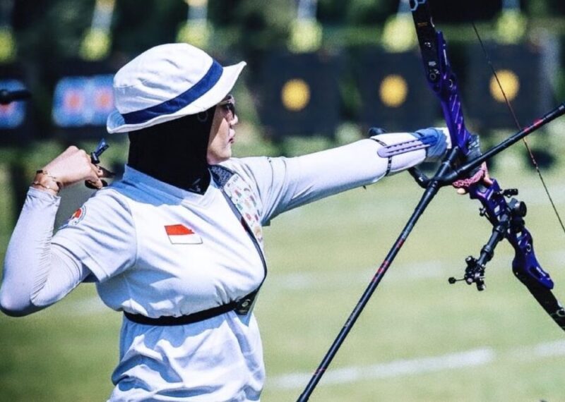 Diananda Choirunisa mengawali langkah dengan baik di cabor panahan Olimpiade Paris 2024. (Instagram/@dianandach)