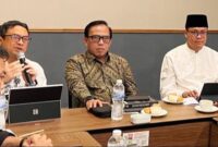 Inspektur V Itjen Kemenag Muhamad Iqbal memimpin Focus Group Discussion (FGD) di Jakarta, Jumat (9/1/2026). (Dok Kemenag)