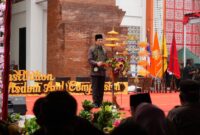 Menteri Agama Nasaruddin Umar memberi arahan di depan civitas akademika STABN Raden Wijaya di Wonogiri, Sabtu (10/1/2026). (Jennus)