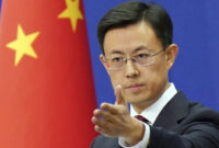 Juru Bicara Kementerian Luar Negeri China Guo Jiakun dalam konferensi pers di Beijing, Jumat (23/1/2026). (Xinhua)