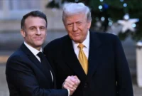 Pertemuan Presiden AS Donald Trump dengan Presiden Prancis Emmanuel Macron. (Abadolu)