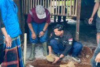 Peletakan Batu Pertama Pembangunan Taman Baca Masyarakat Dan Renovasi Majlis Ta'lim BEM Banten Bersatu. Hunian Sementara Lebak Gedong, Kampung Cigobang.