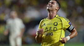 Cristiano Ronaldo sudah nyaman dengan Al Nassr' di Arab Saudi. (Reuters/Tyrone Siu)