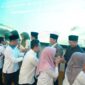 Menteri Agama Nasaruddin Umar halal bihalal dengan jajaran pimpinan dan ASN Kemenag. (Humas Kemenag)