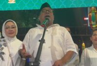 Wakil Gubernur DKI Jakarta Rano Karno setiba di Bundaran HI, Jakarta Pusat, dari Tanah Suci, Selasa (17/2/2026). (Jennus)