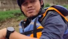 Ketua Komisi II DPRD Kota Bekasi Latu Har Hary di lokasi Tanggul Kali Bekasi. (KM)