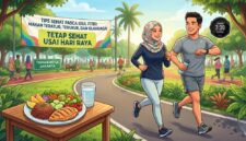 Ilustrasi - Tetap sehat setelah Lebaran (Dibuat dengan AI)