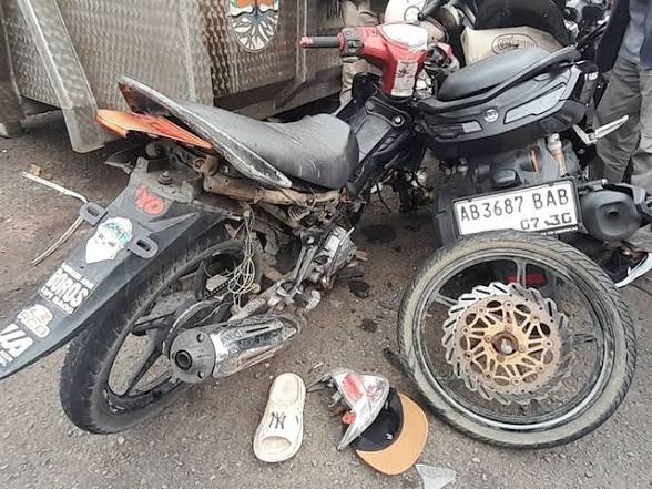 Kecelakaan antara motor gede (moge) dan Yamaha Jupiter MX di wilayah hukum Polres Kulon Progo. (Jennus/Dok/Waw)