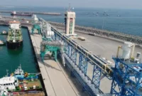 Pelabuhan Fujairah setelah insiden serangan drone pada Sabtu (14/03/2026) yang sempat menghentikan aktivitas ekspor energi global sementara waktu. (Dok. Port of Fujairah)
