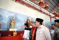 Wamenag dalam Dialog Kerukunan dan Penguatan Moderasi Beragama di Klenteng Ciu Liung Wang.