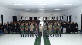 Kegiatan pembinaan karakter berbasis bela negara. 224 mahasiswa Unires dari berbagai fakultas dan Resimen Induk Daerah Militer (Rindam) IV/Diponegoro.(DOK UNIRES UMY)