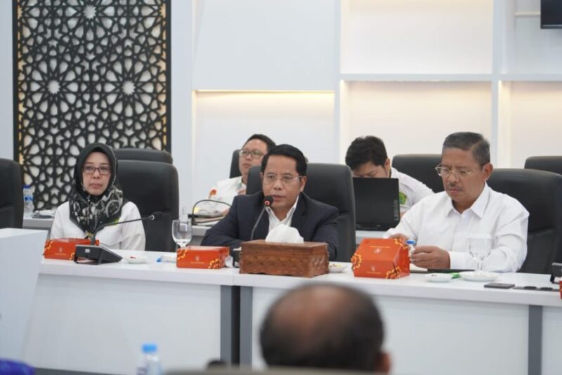 Rapat Koordinasi Pengembangan UIII yang dipimpin Sekretaris Jenderal Kemenag, Kamaruddin Amin, di Jakarta, Selasa (31/3/2026). (Humas Kemenag) 