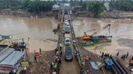 Jembatan Bailey di Kutablang, Bireuen, Aceh. Dok. Satgas PRR/Dispenad.