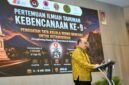 Asisten Deputi Pengurangan Risiko Bencana Kemenko PMK, Dr. Andre Notohamijoyo, M.S.M., saat menyampaikan pidato kunci dari Menko PMK, Prof. Dr. Pratikno, M.Soc.Sc., dalam kegiatan Pertemuan Ilmiah Kebencanaan ke-9 di UMY
