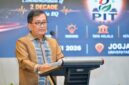 Sekretaris Utama BNPB, Dr. apt. Rustian, S.Si., M.Kes., memberikan sambutan dalam acara Pertemuan Ilmiah Kebencanaan ke-9 di UMY