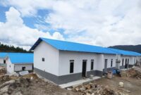 Pembangunan huntap di Desa Dolok Nauli, Kecamatan Adian Koting, Kebaupaten Tapanuli Utara, Sumatera Utara. Dok. Satgas PRR/BNPB