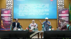 Foto moderator dan pembicara dalam acara talkshow yang digelar Kementerian Koordinator Pemberdayaan Masyarakat Republik Indonesia di UMY