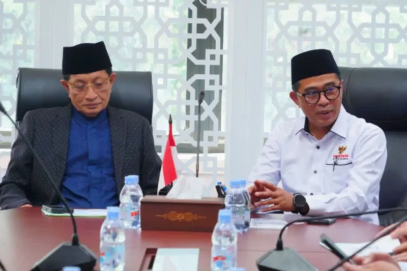 Anggota Ombudsman RI Nuzran Joher dalam.peryemuan koordinasi dengan Menteri Agama Nasaruddin Umar di Jakarta. (Dok Ombudsman)