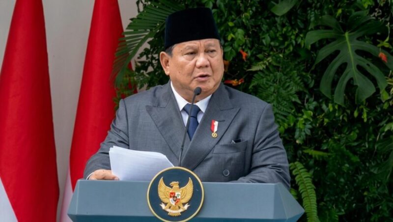 Presiden Prabowo Subianto saat menyampaikan pidato pada Upacara Peringatan Hari Lahir Pancasila di Gedung Pancasila, Jakarta, Senin (1/6/2026). (KM)