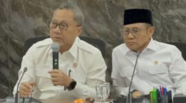 Menteri Koordinator bidang Pangan Zulkifli Hasan dalam kegiatan Peningkatan Kualitas Layanan MBG dan SPPG Terpencil di Jakarta, Kamis (11/6/2026). (Jennus)