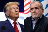 Presiden AS Donald Trump dan Presiden Iran Masoud Pezeshkian (Kolase foto Jennus)