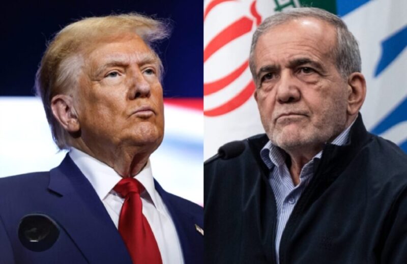 Presiden AS Donald Trump dan Presiden Iran Masoud Pezeshkian (Kolase foto Jennus)