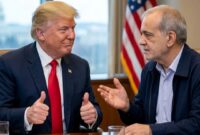Ilustrasi - Presiden AS Donald Trump dan Presiden Iran Masoud Rezeshkian (Kolase foto)