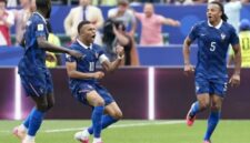 Ousmane Dembele merayakan golnya dalam laga Grup I putaran final Piala Dunia FIFA 2026 antara Prancis dan Irak di Stadion Philadelphia, Pennsylvania, Amerika Serikat, 22 Juni 2026. (Abdullah Abdas/Anadolu Agency)