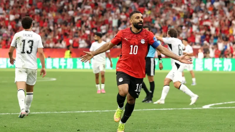 Mohamed Salah berselebrasi usai Mesir menaklukkan Selandia Baru 3-1 pada laga Grup G Piala Dunia 2026 di Stadion BC Place, Vancouver, Kanada, Senin (22/6/2026). (Getty images)