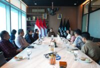 Menteri Ekonomi Kreatif, Teuku Riefky Harsya, menerima audiensi Langit Pictures Indonesia di Autograph Tower, Jakarta, Selasa (23/6/2026).