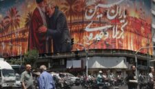 Salah satu rangkaian penghormatan terakhir dan pemakaman Pemimpin Tertinggi Iran, Ali Khamenei, yang dijadwalkan berlangsung pada 4-9 Juli 2026. (Jennus/anadolu)