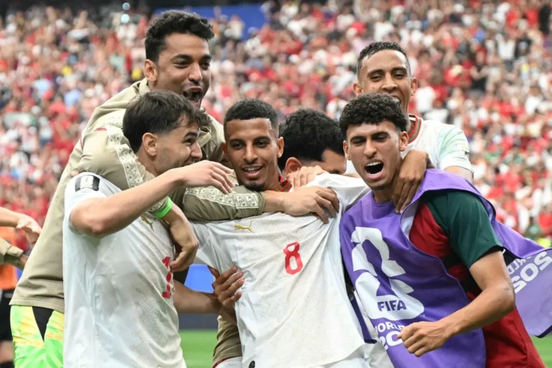 Hapus term: Para pemain Timnas Maroko merayakan kemenangan atas Kanada. (AFP/Ronaldo Schmidt) Para pemain Timnas Maroko merayakan kemenangan atas Kanada. (AFP/Ronaldo Schmidt)